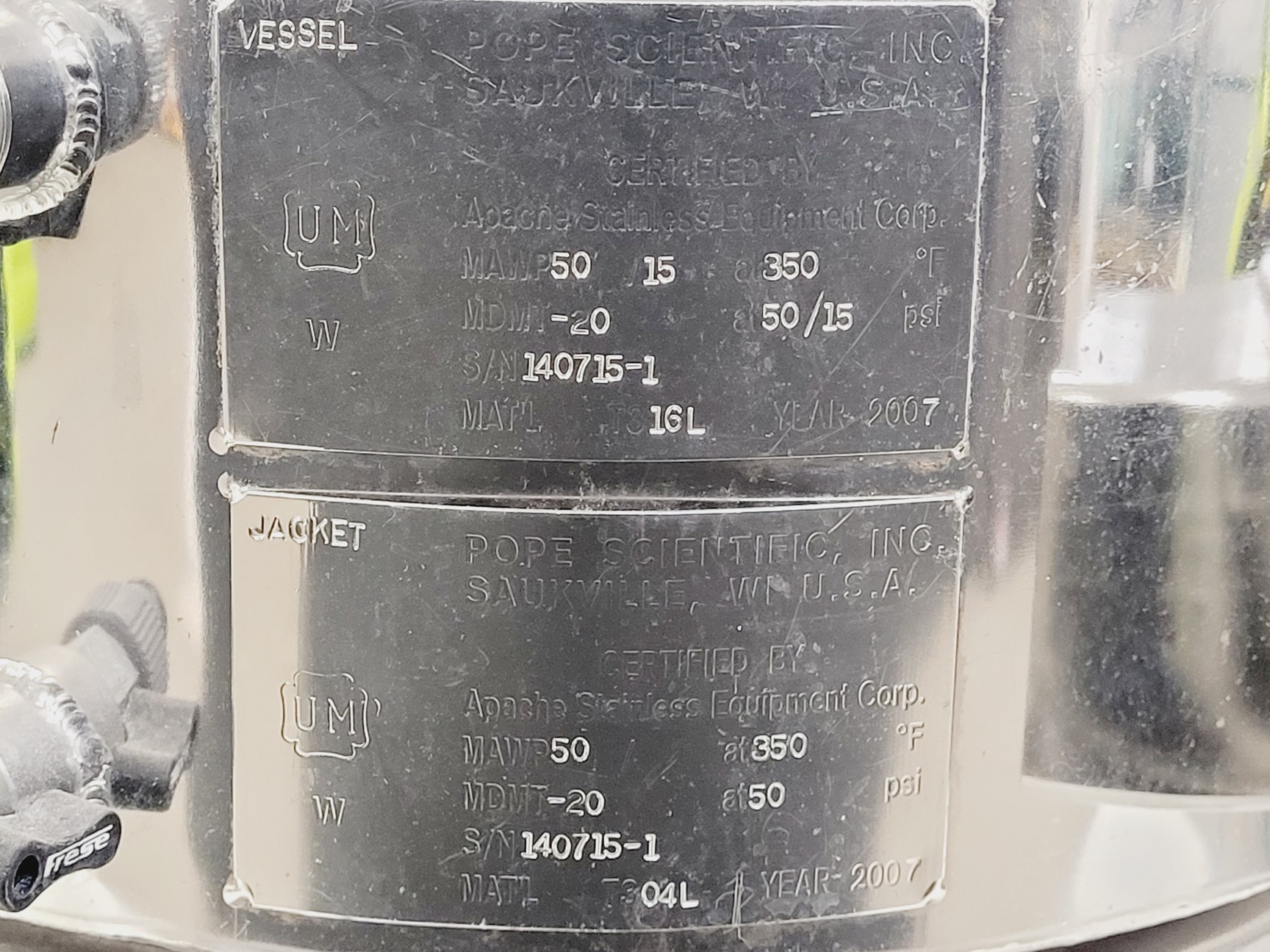 Image of 10/15L POPE Nutsche reactor filter W/ Lesson Stirrer Motor and Controller