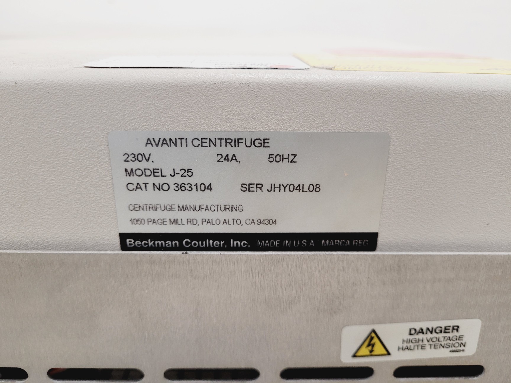 Image of Beckman Coulter J-25 Avanti Floor Standing Centrifuge