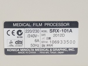 Thumbnail image of Konica Minolta SRX-101A Medical Film Processor Spares/Repair Lab