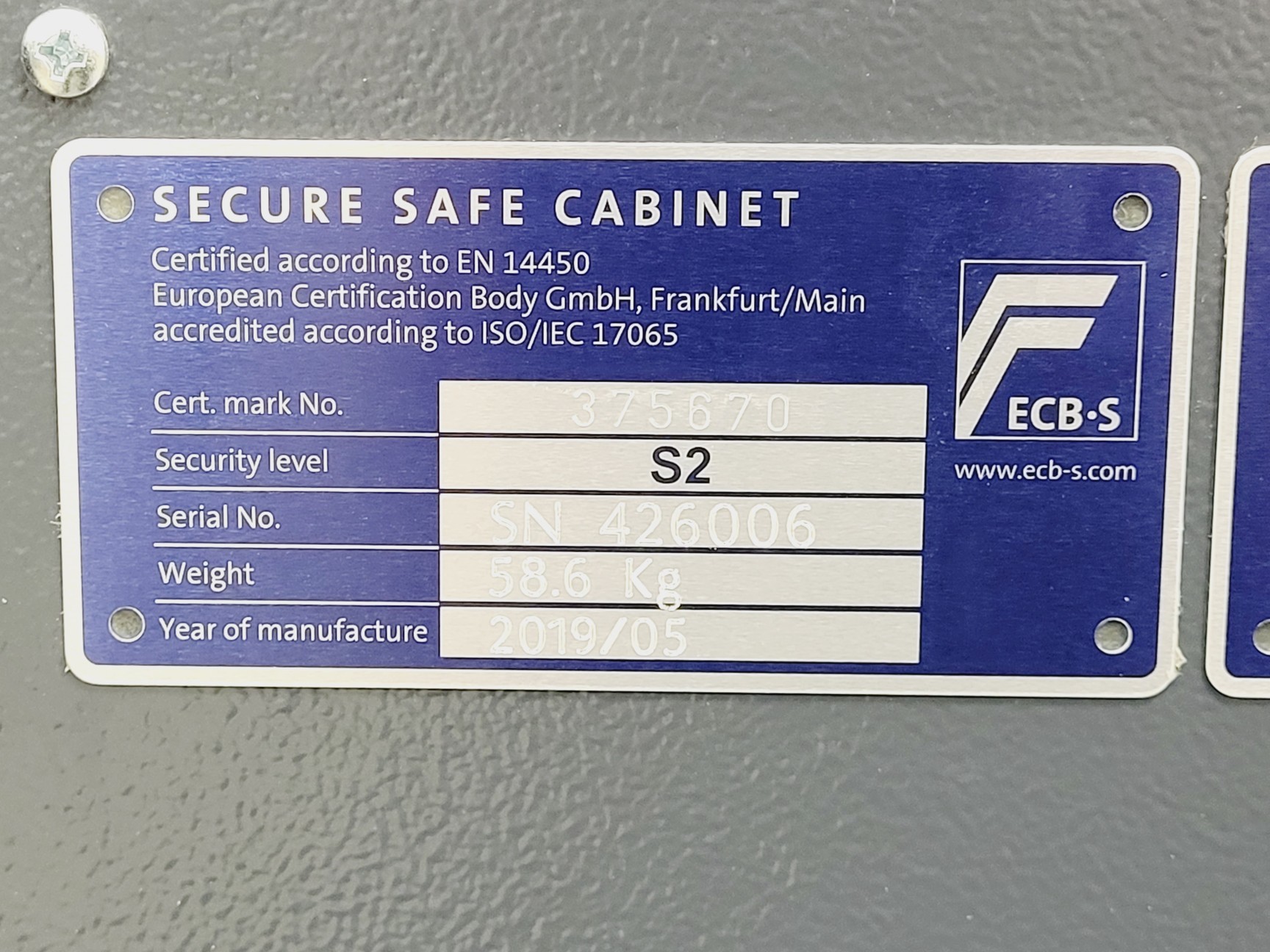 Image of Chubbsafes S2 30P Homesafe Size 70 Safe