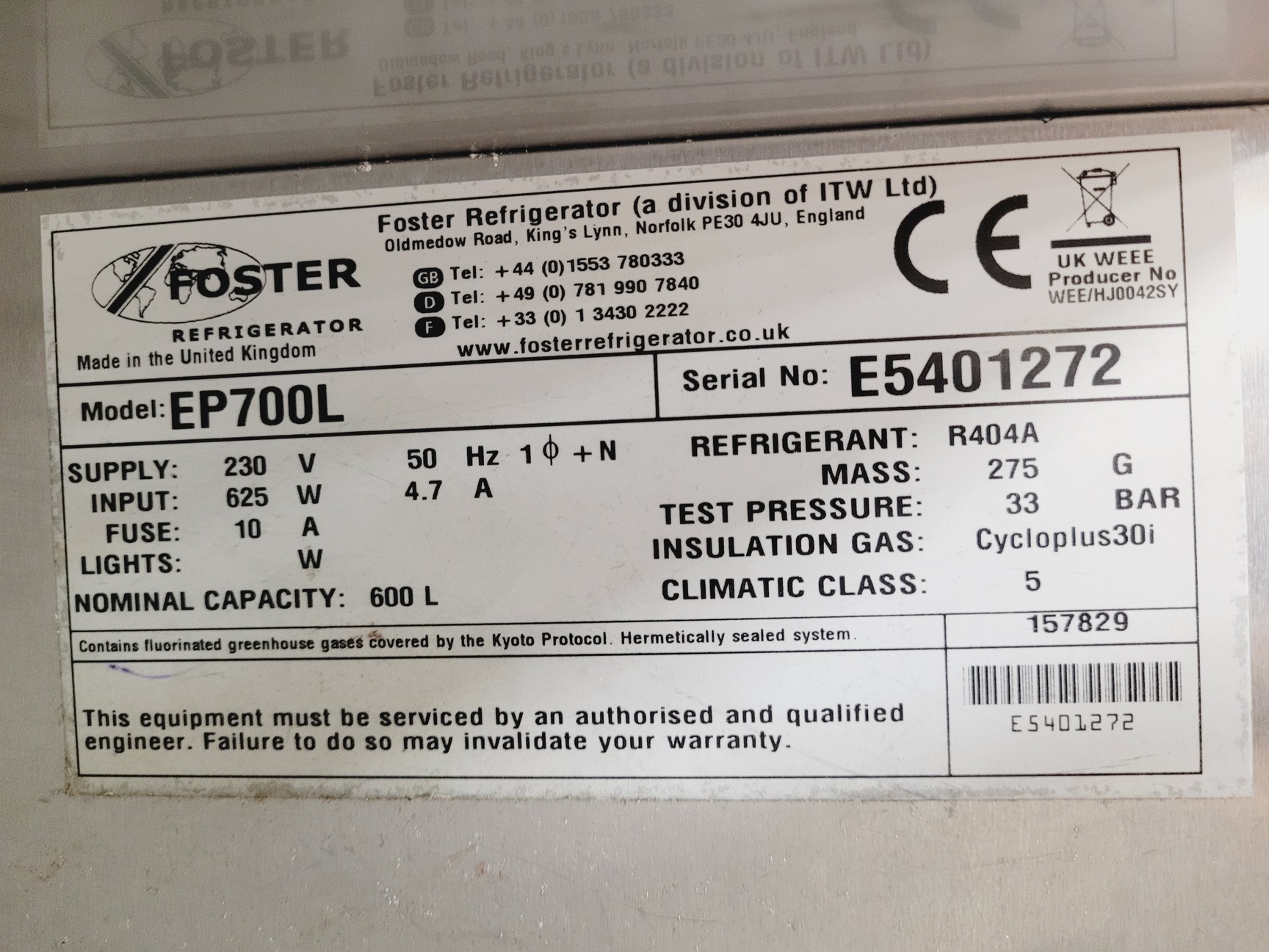 Image of Foster Refrigerator EP700L Eco Pro G2 Freezer