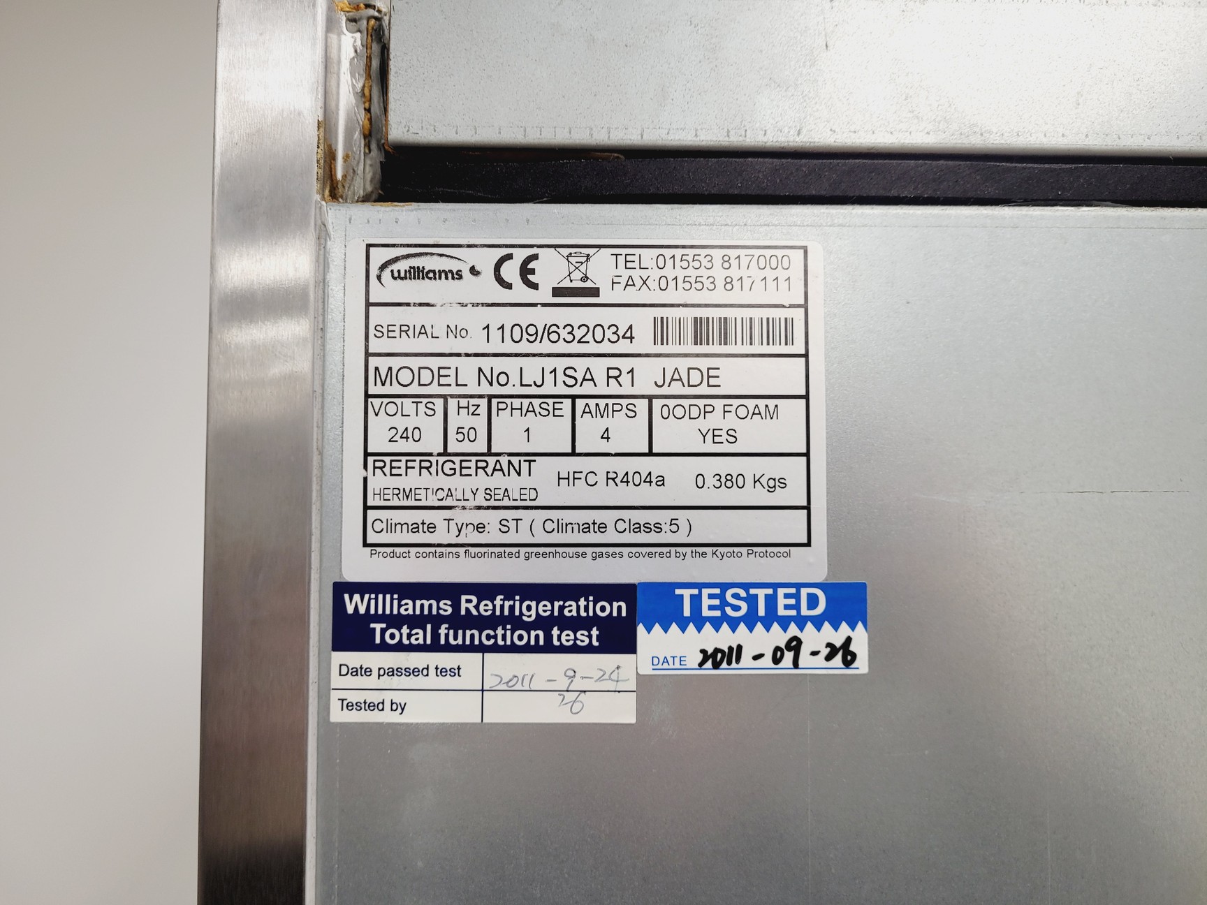 Image of Williams LJ1SA R1 JADE Freezer