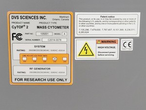 Thumbnail image of DVS Sciences Inc CyTOF 2 Mass Cytometer