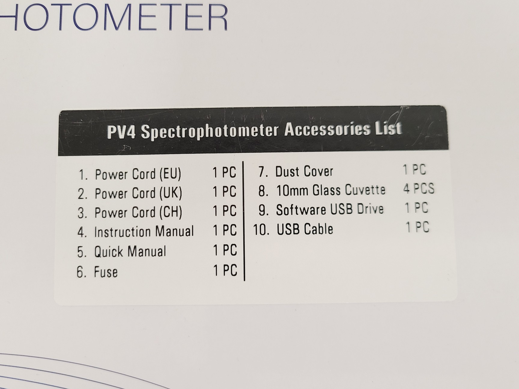 Image of VWR PV4 Visible Spectrophotometer