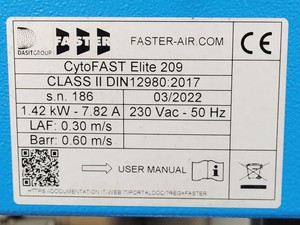 Thumbnail image of Faster-Air CytoFAST Elite 209 Class II Safety Cabinet Lab