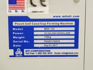 Thumbnail image of MTI Corporation MSK-120 AL Laminated Film Forming Machine (2017) Lab