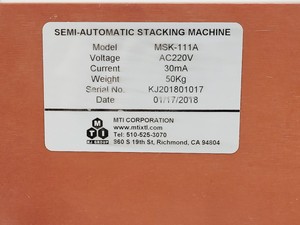 Thumbnail image of MTI Corporation MSK-111A Semi-Automatic Lithium Battery Stacking Machine Lab