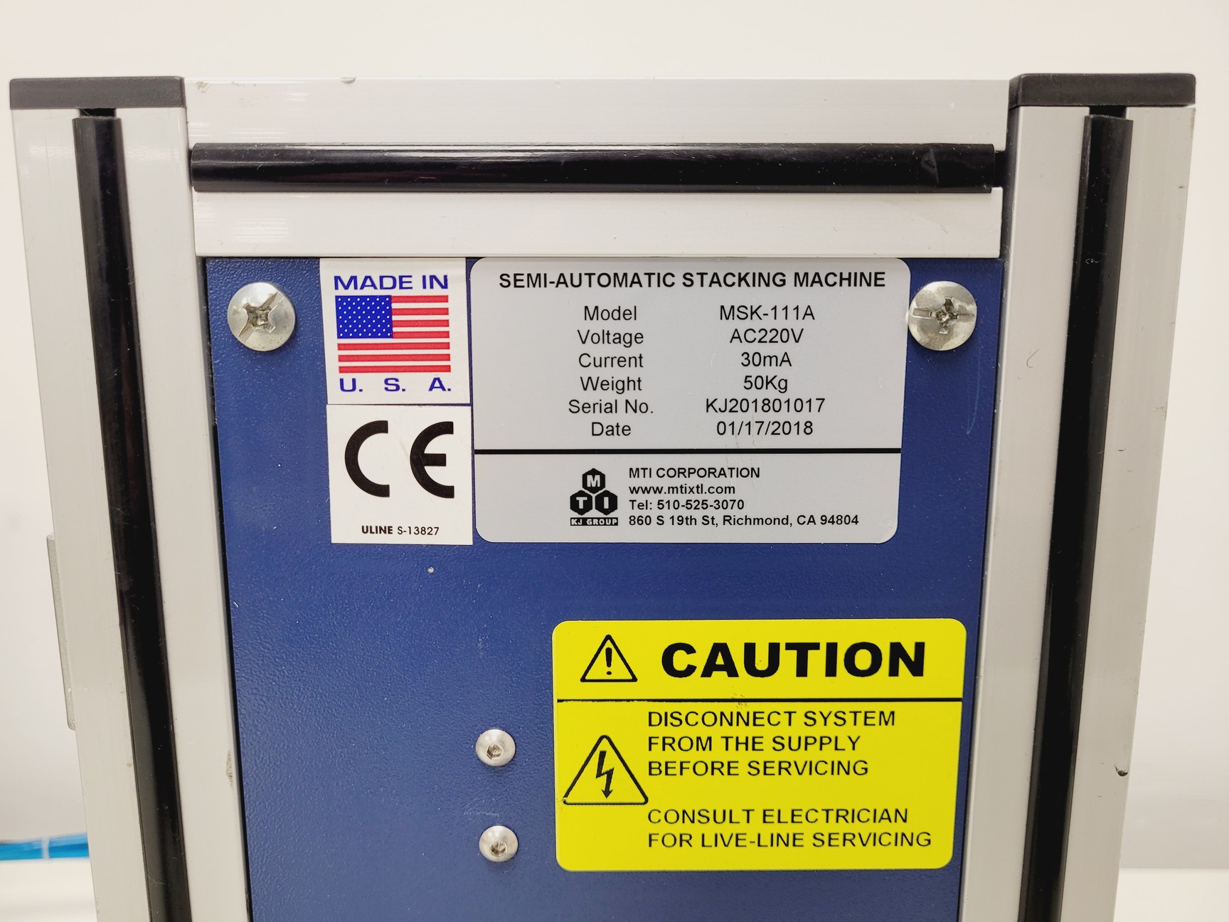 Image of MTI Corporation MSK-111A Semi-Automatic Lithium Battery Stacking Machine Lab