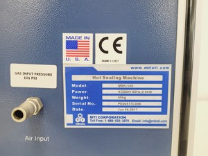 Thumbnail image of MTI Corporation Hot Sealing Machine Spares/Repair 