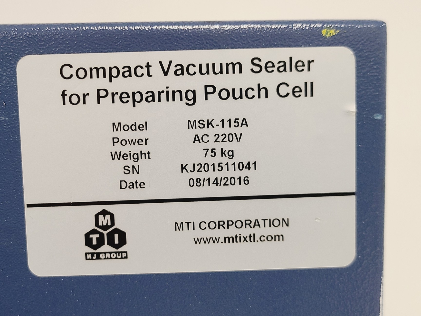 Image of MTI Corporation MSK-115A Compact Vacuum Sealer 2016