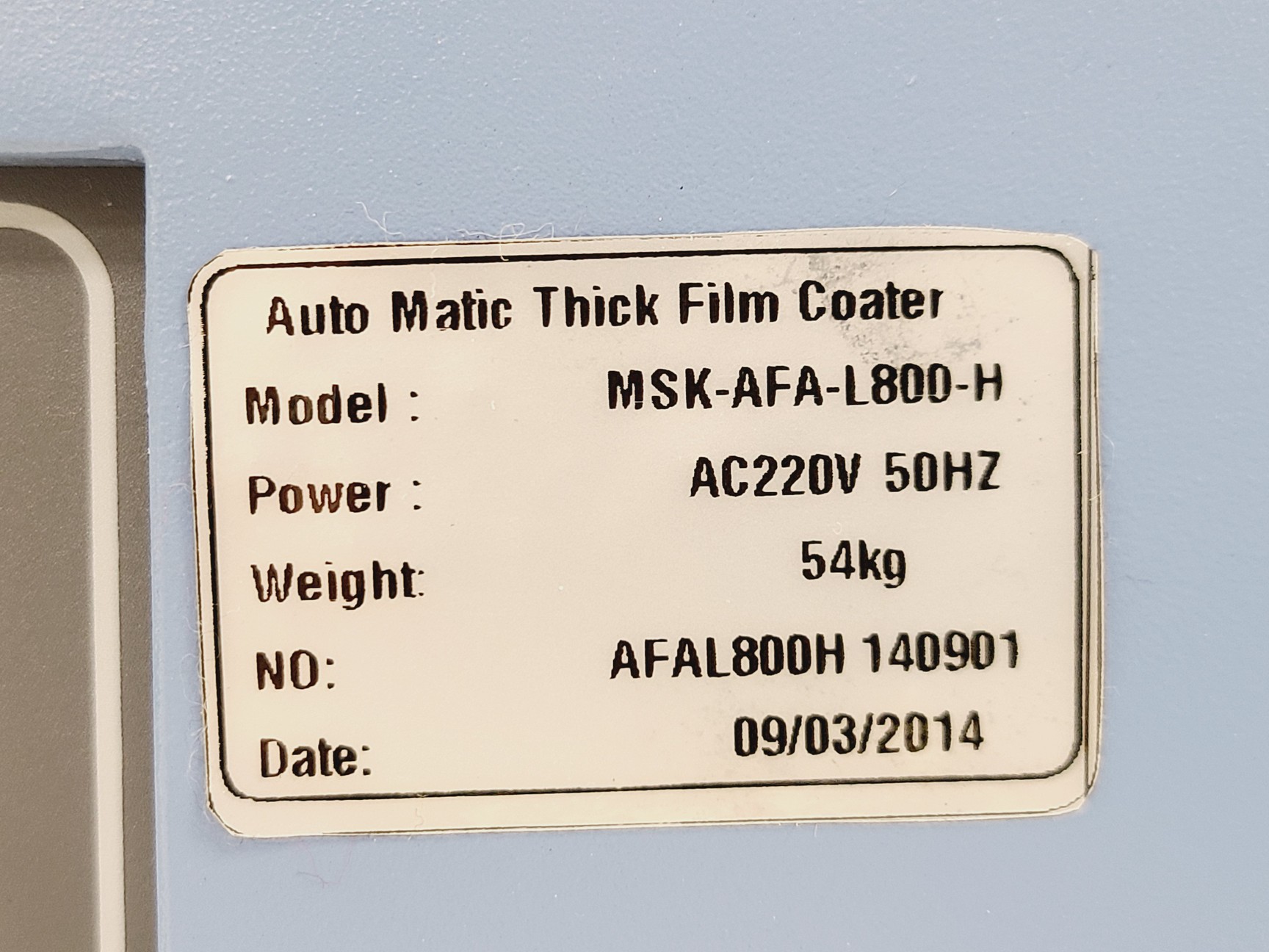 Image of MTI Corporation MSK-AFA-L800-H Automatic Thick Film Coater