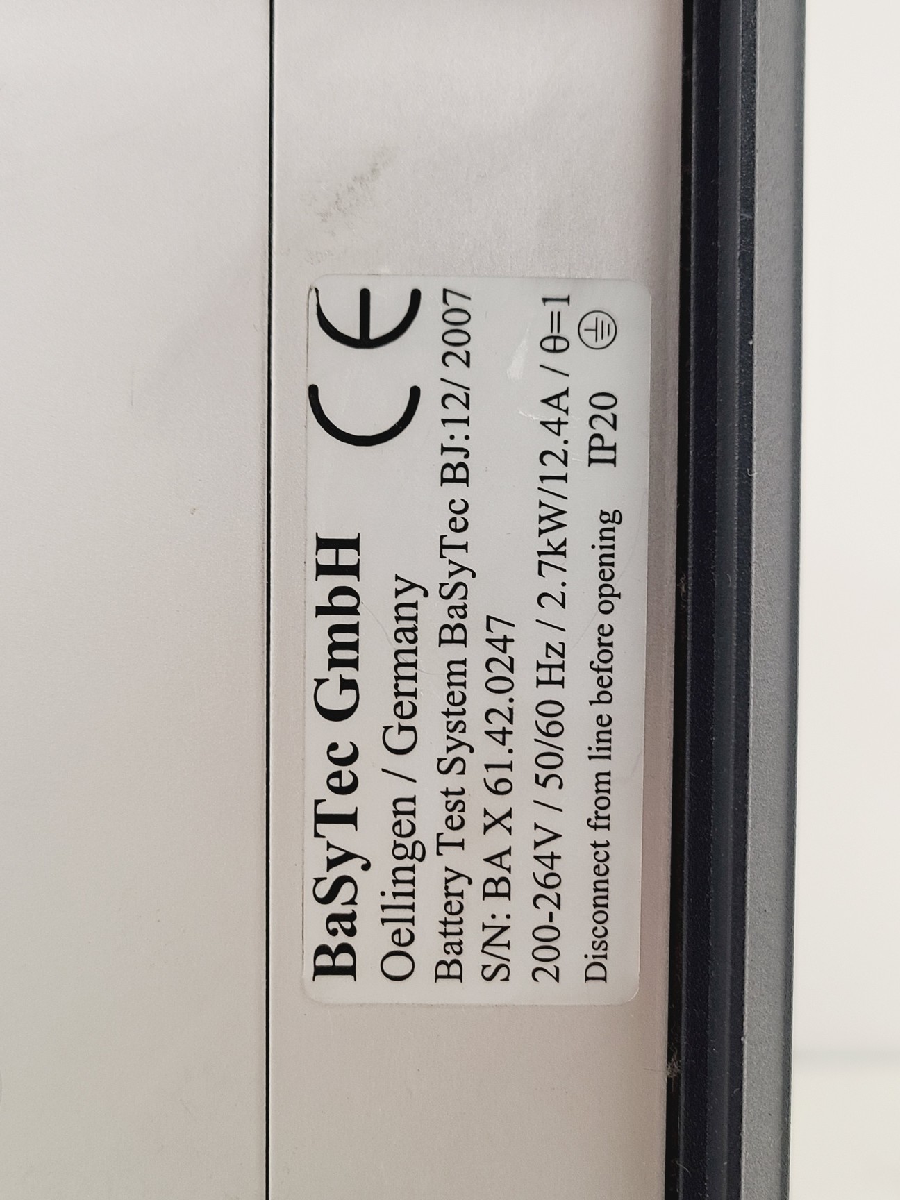 Image of BaSyTec Battery Test System