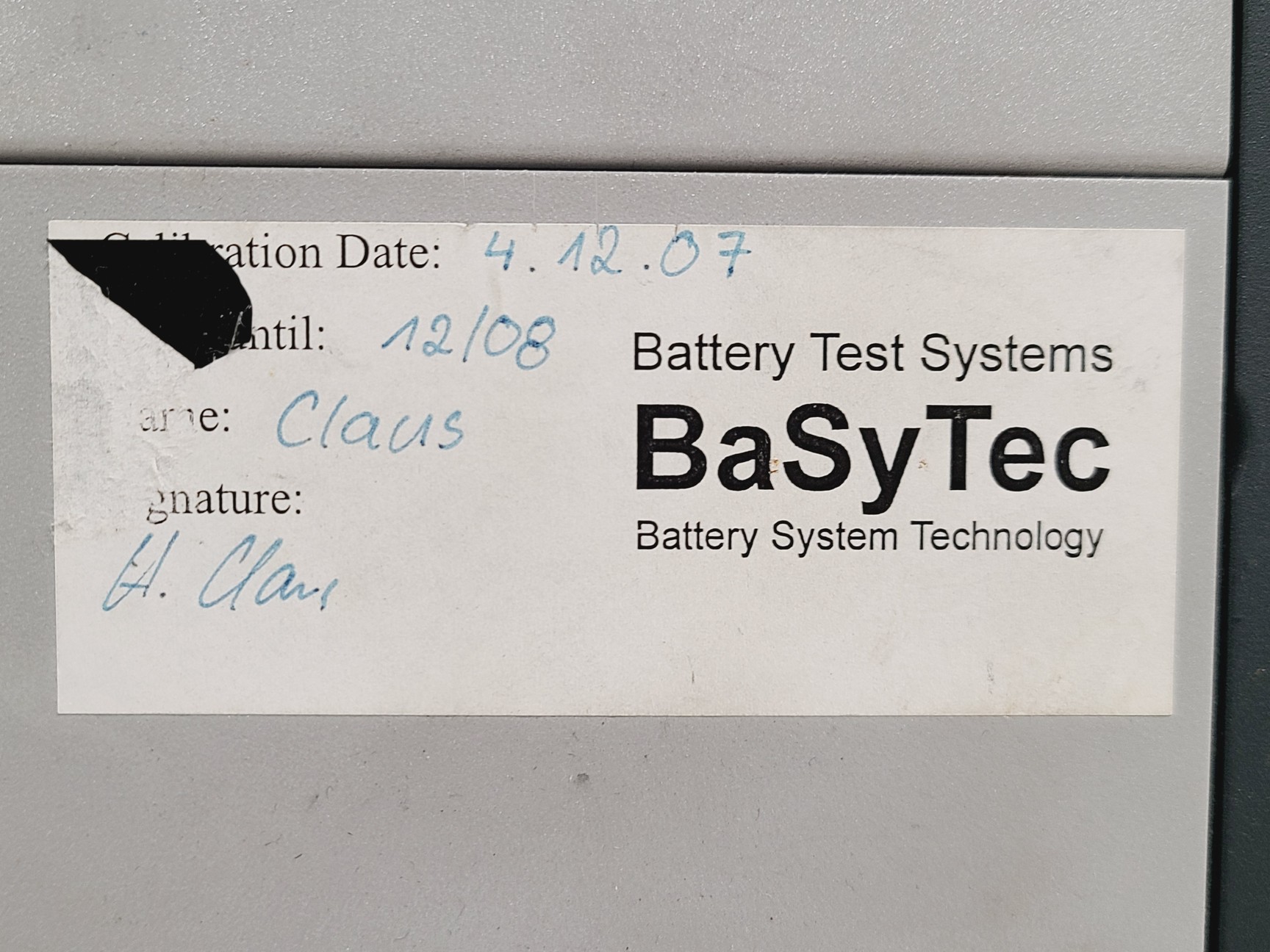 Image of BaSyTec Battery Test System