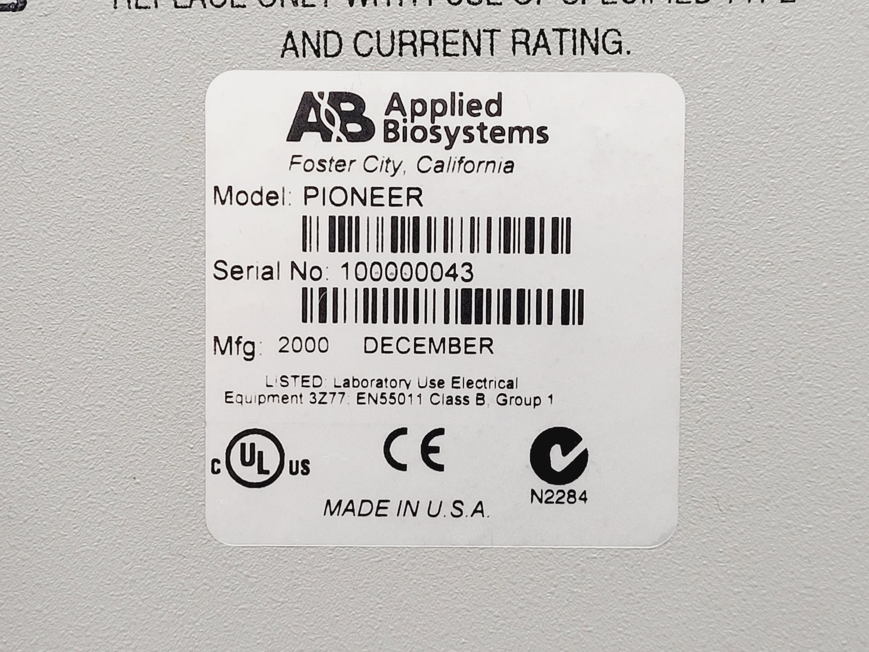 Image of Applied Biosystems PerSeptive Biosystems Pioneer Peptide Synthesis System Lab