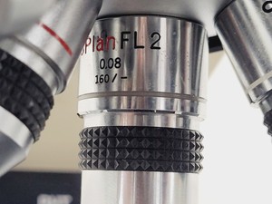 Thumbnail image of Olympus BH-2 Microscope w/ 6 x Objectives 4/10/20/40/100/FL2 DPlan SPlan