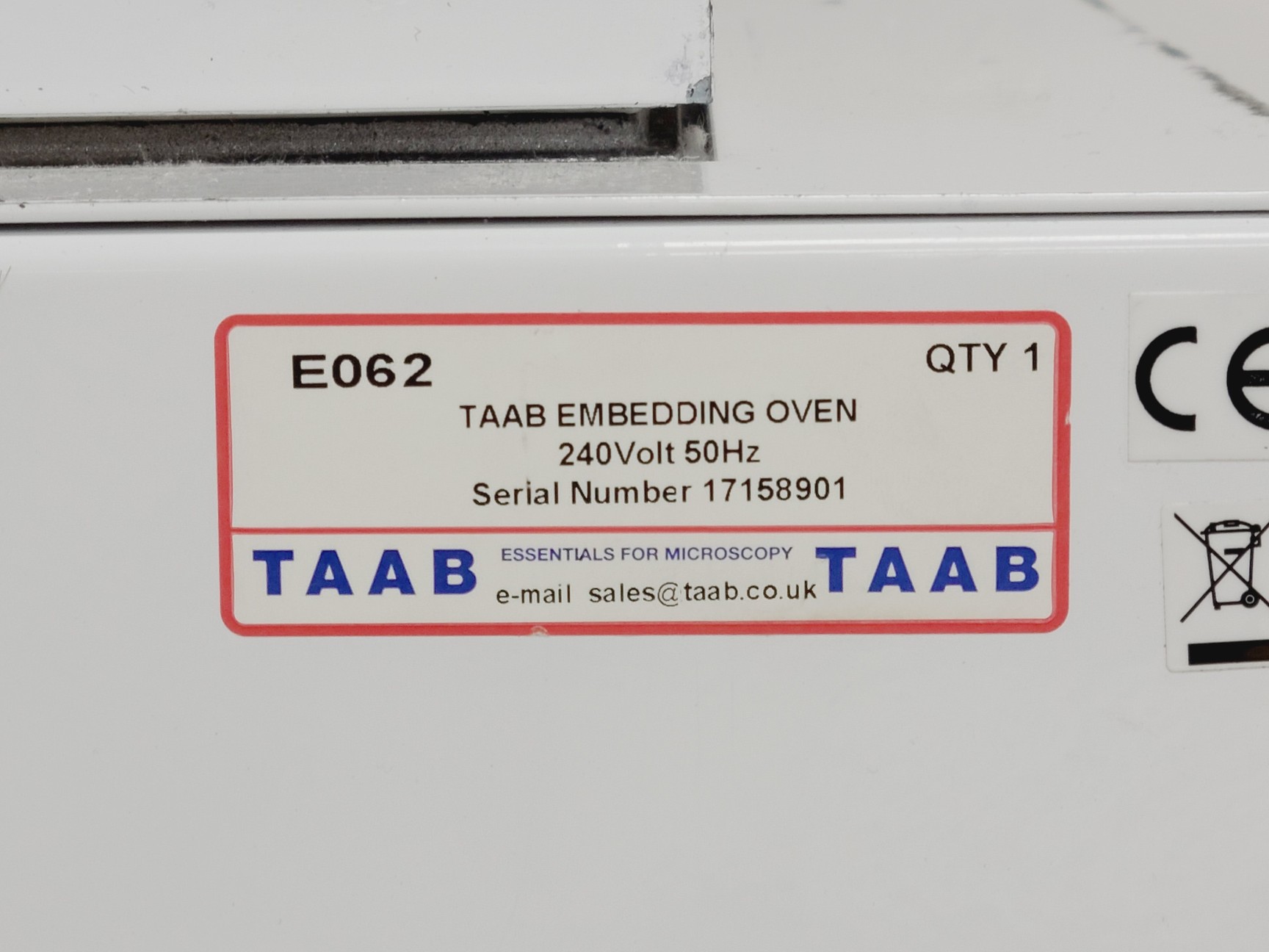Image of TAAB MKIII E062 Embedding Oven