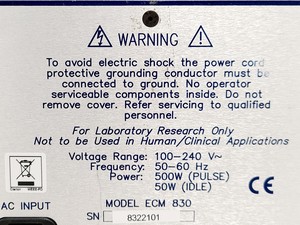 Thumbnail image of BTX Harvard Apparatus ECM 830 Electro Square Porator