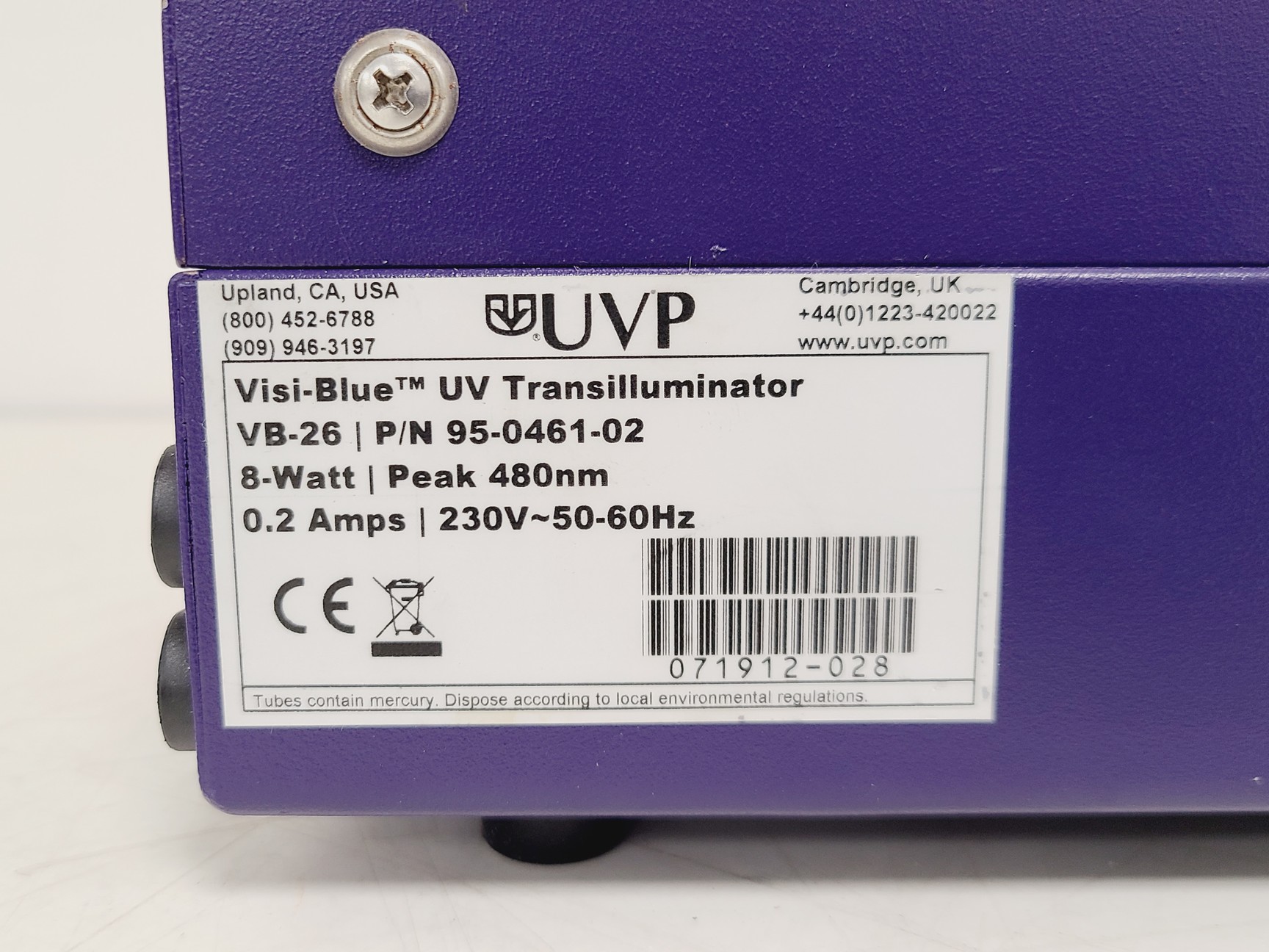 Image of UVP Visi-Blue Transilluminator VB-26