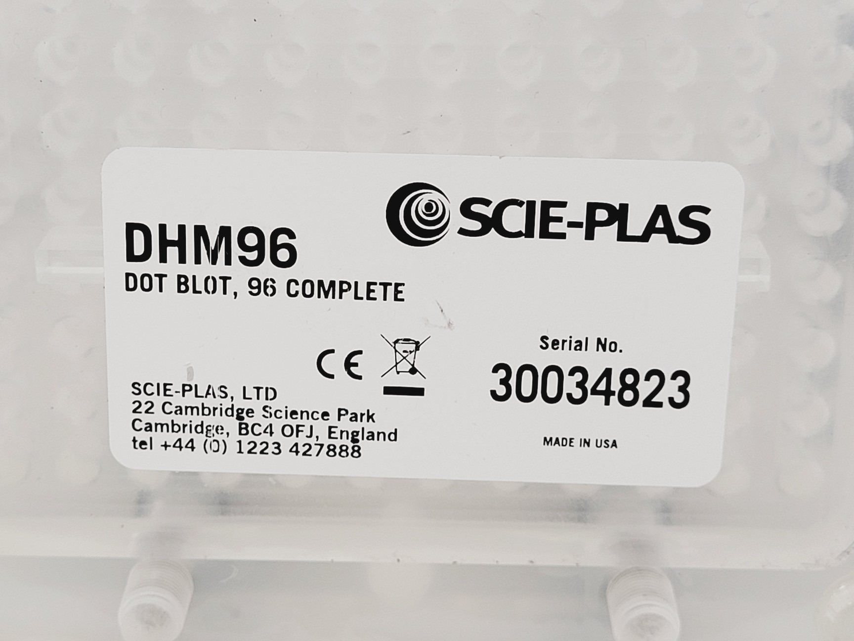 Image of SCIE-PLAS DHM96 Dot-Blot 96 Complete
