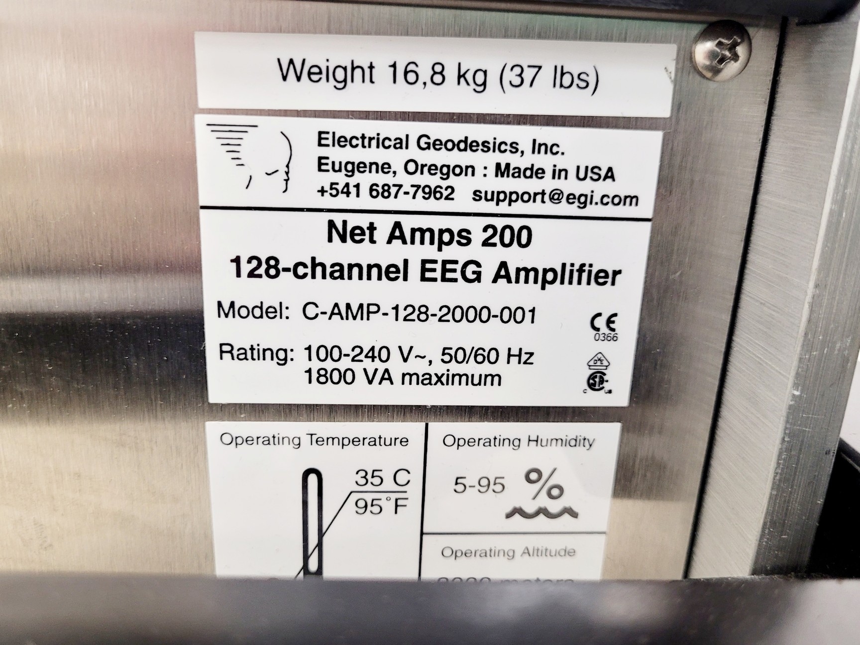 Image of EGI Net Amps 200 128-Channel EEG Amplifier Model C-AMP-128-2000-001