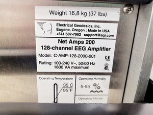 Thumbnail image of EGI Net Amps 200 128-Channel EEG Amplifier Model C-AMP-128-2000-001