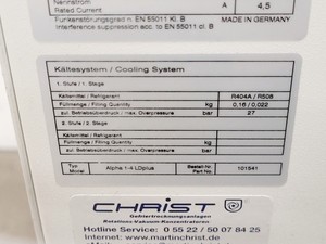 Thumbnail image of Christ Alpha 1-4 LD Plus Freeze Dryer 