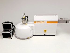 Image of Renishaw InVia Raman Microscope System w/ 514nm & 785nm Lasers and Accessories