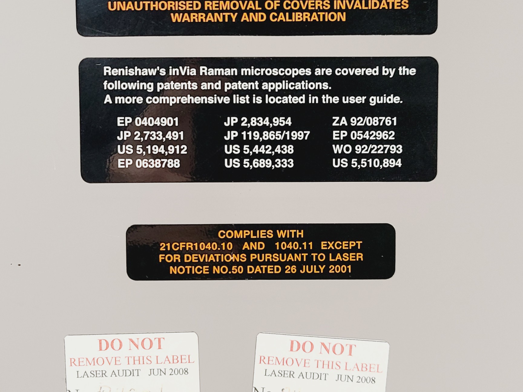 Image of Renishaw InVia Raman Microscope System w/ 514nm & 785nm Lasers and Accessories
