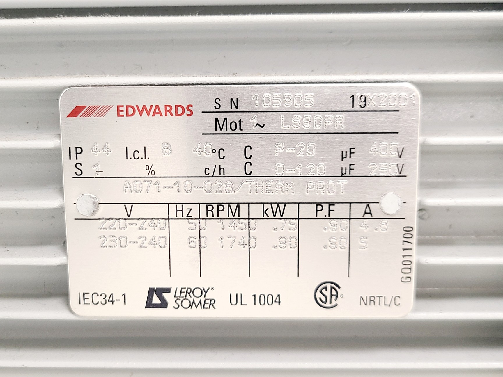 Image of Vacuum Chamber/Tank with Edwards Pump E1M18 & Internal Enclosure 600 kg 