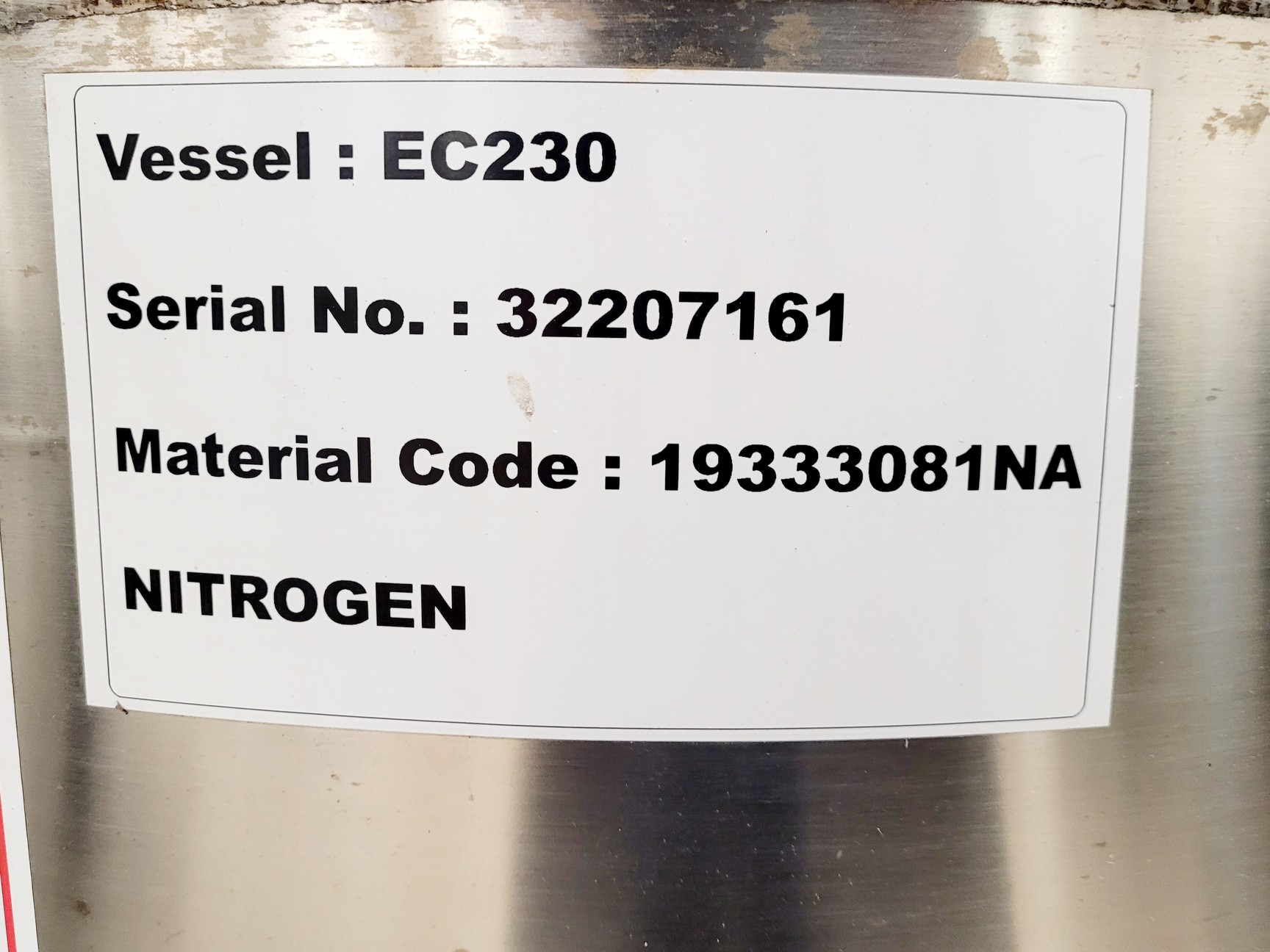 Image of MVE Chart Eurocyl EC230 Liquid Nitrogen Dewar 2022
