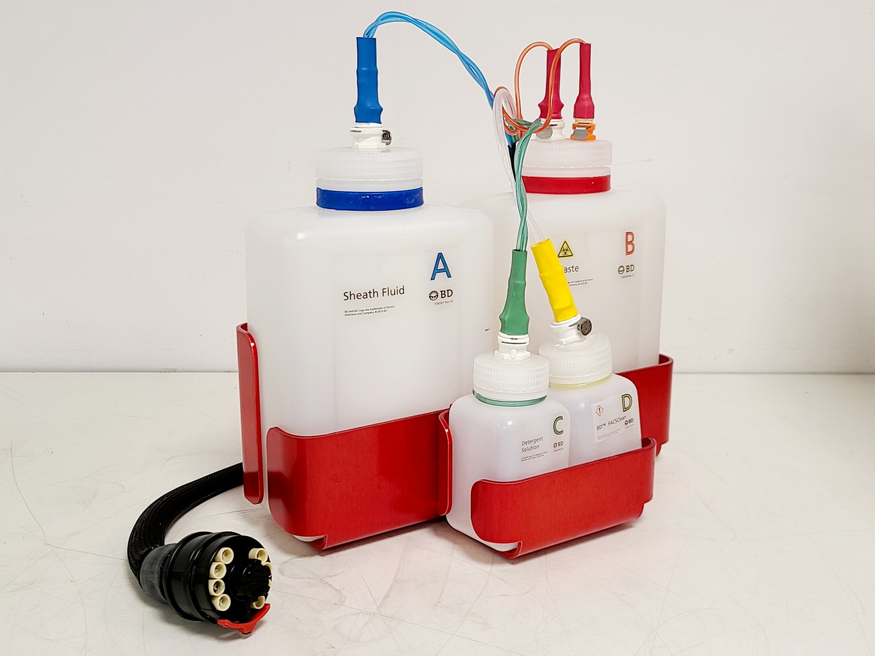 Image of BD Accuri C6 Plus Flow Cytometer System w/ Cleaning/Waste Bottles & Accessories