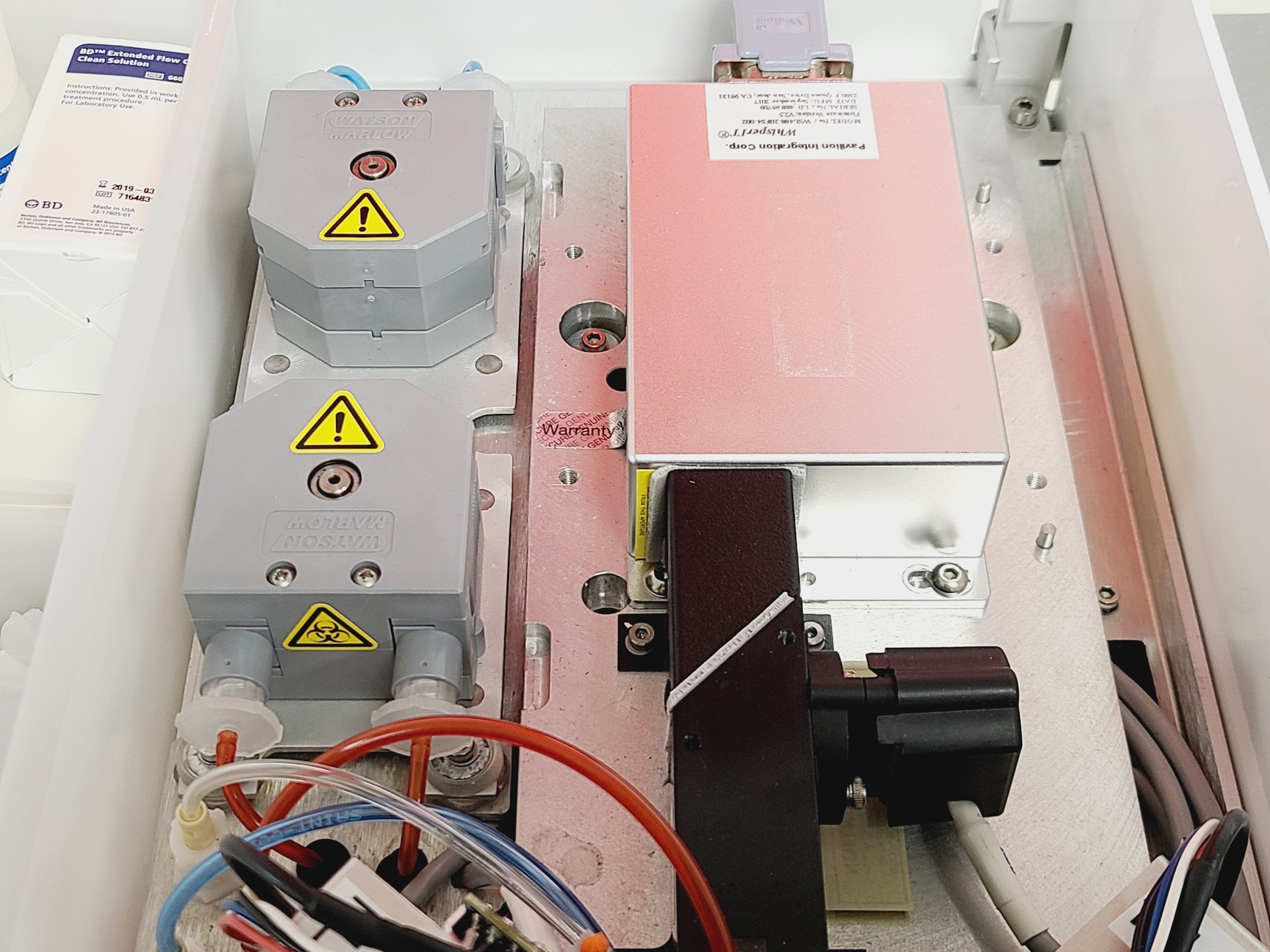 Image of BD Accuri C6 Plus Flow Cytometer System w/ Cleaning/Waste Bottles & Accessories