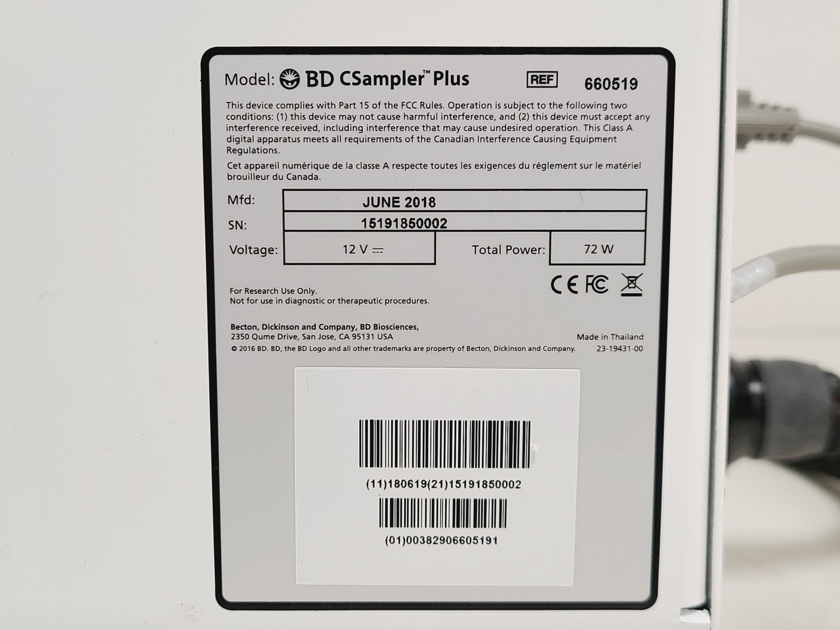 Image of BD Accuri C6 Plus Flow Cytometer System w/ Cleaning/Waste Bottles & Accessories
