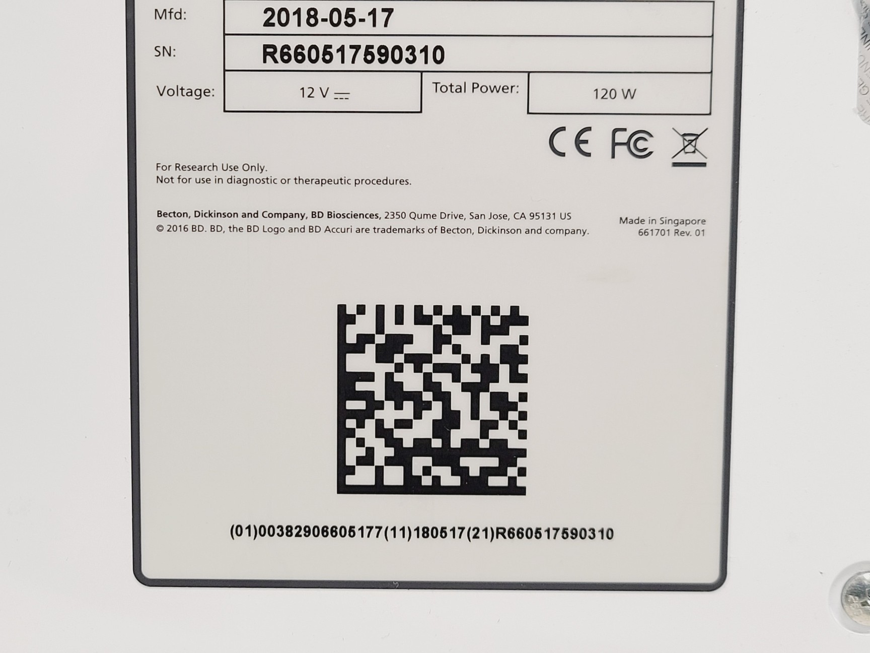 Image of BD Accuri C6 Plus Flow Cytometer System w/ Cleaning/Waste Bottles & Accessories