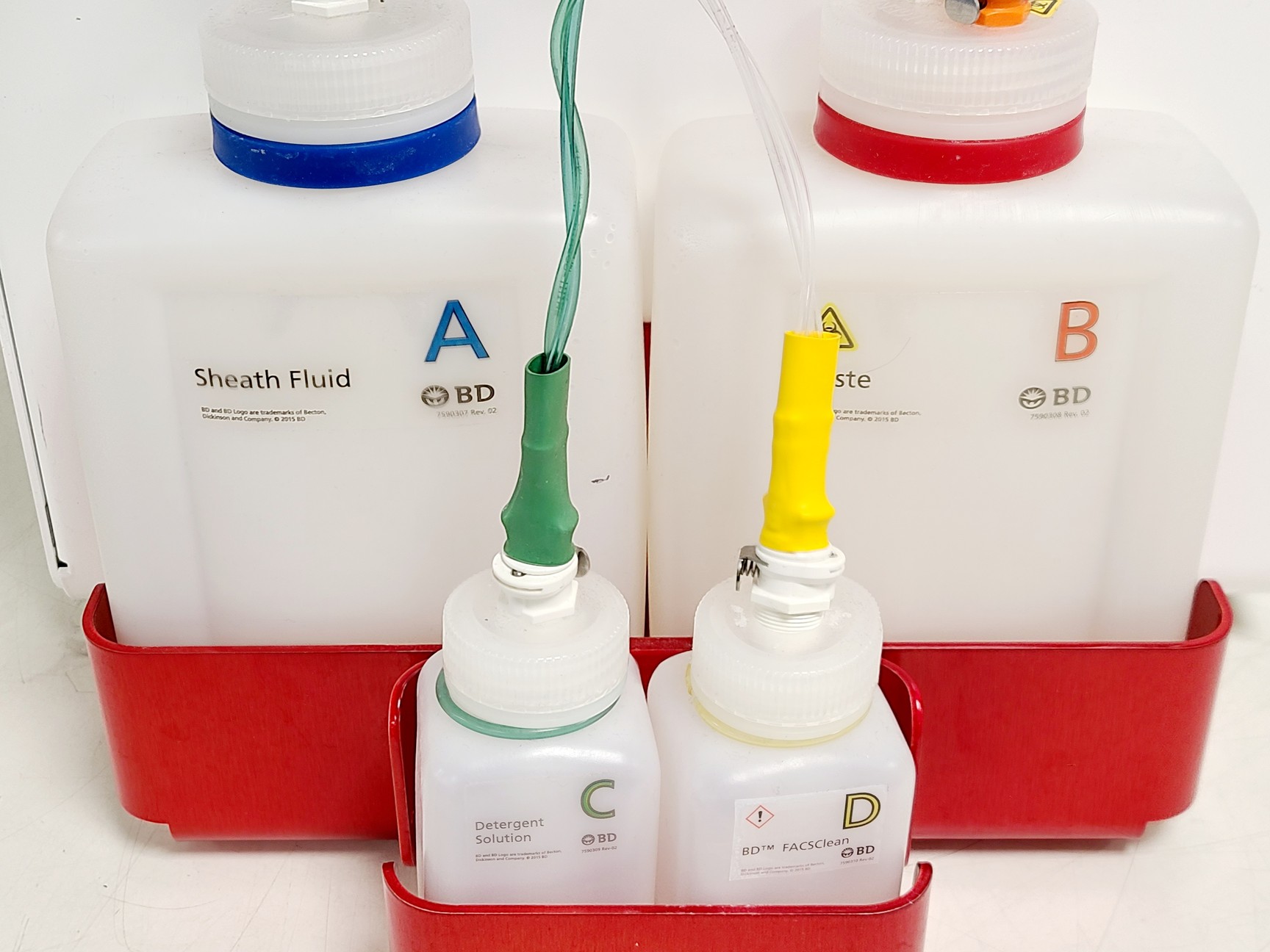 Image of BD Accuri C6 Plus Flow Cytometer System w/ Cleaning/Waste Bottles & Accessories