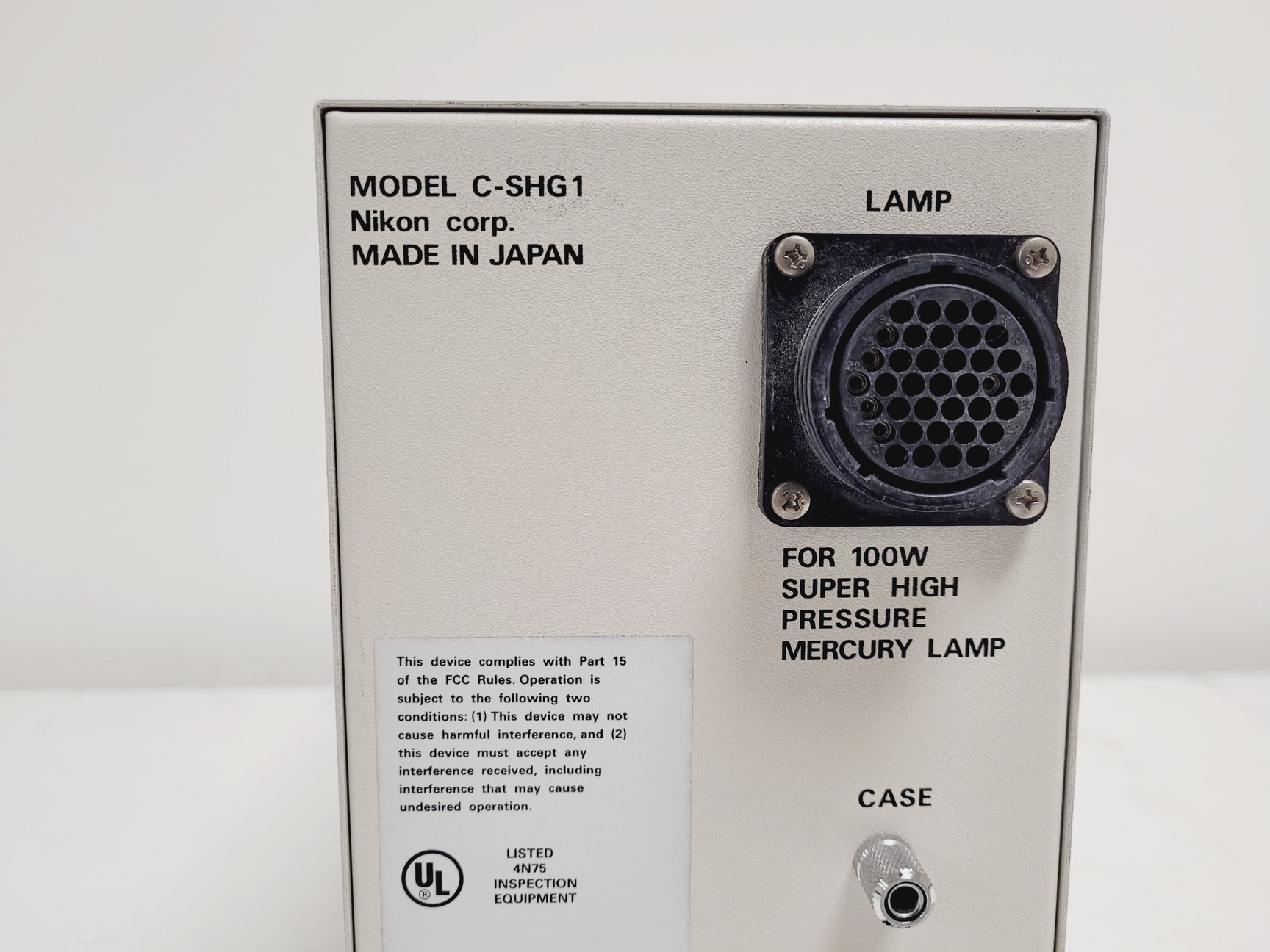Image of Nikon Mercury Lamp and Controller Type C-SHG 1