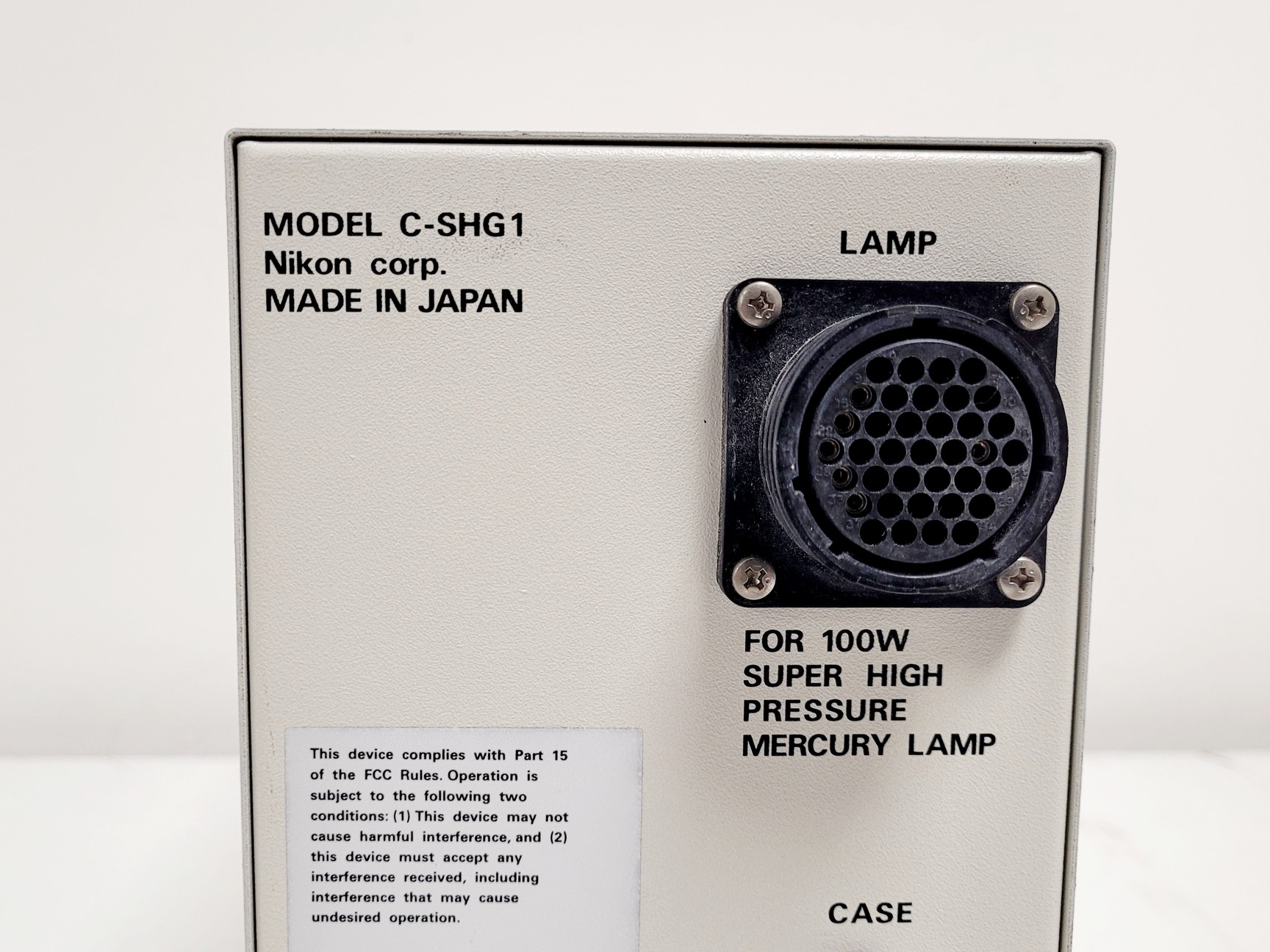 Image of Nikon Mercury Lamp and Controller Type C-SHG 1