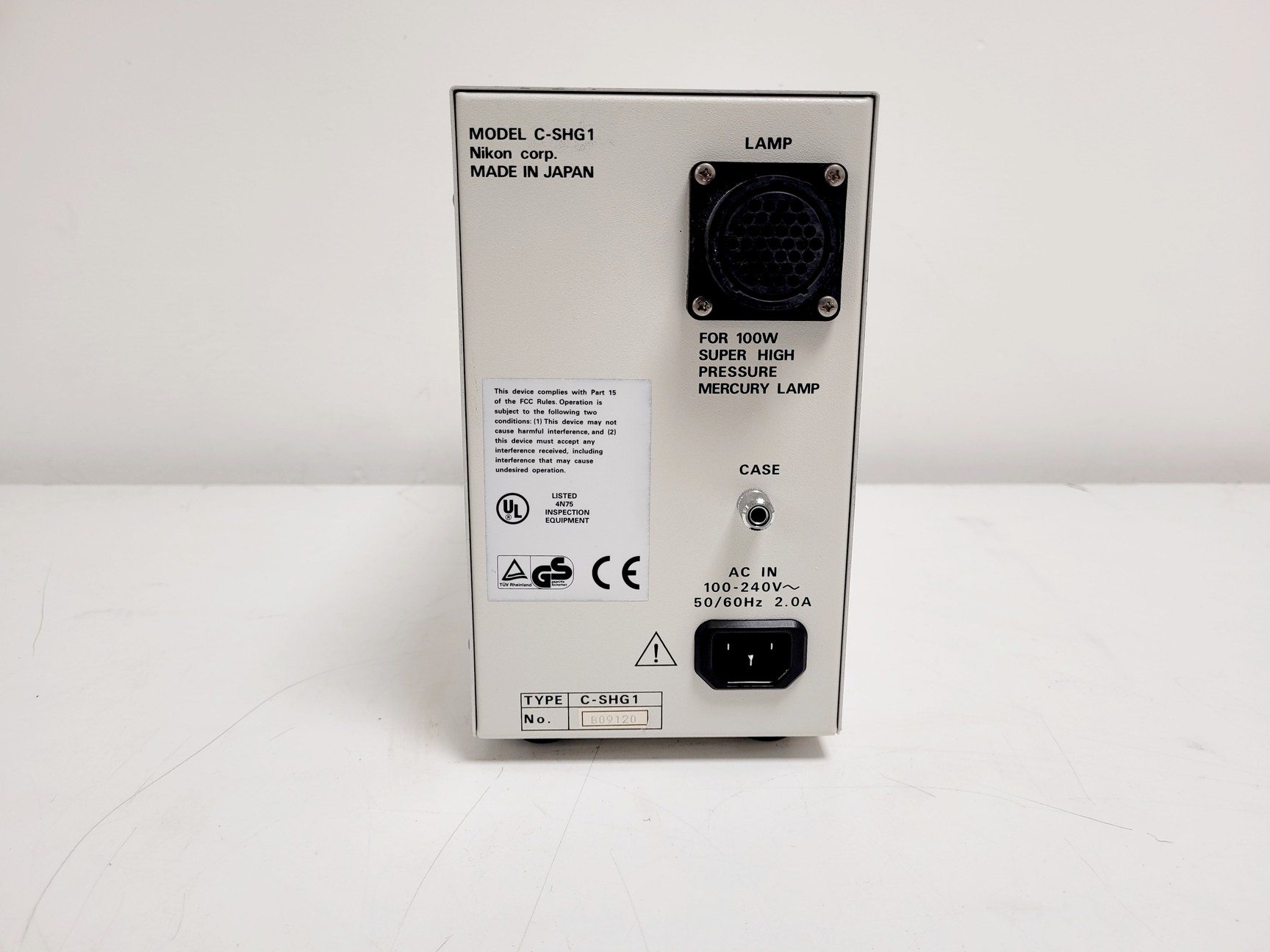 Image of Nikon Mercury Lamp and Controller Type C-SHG 1