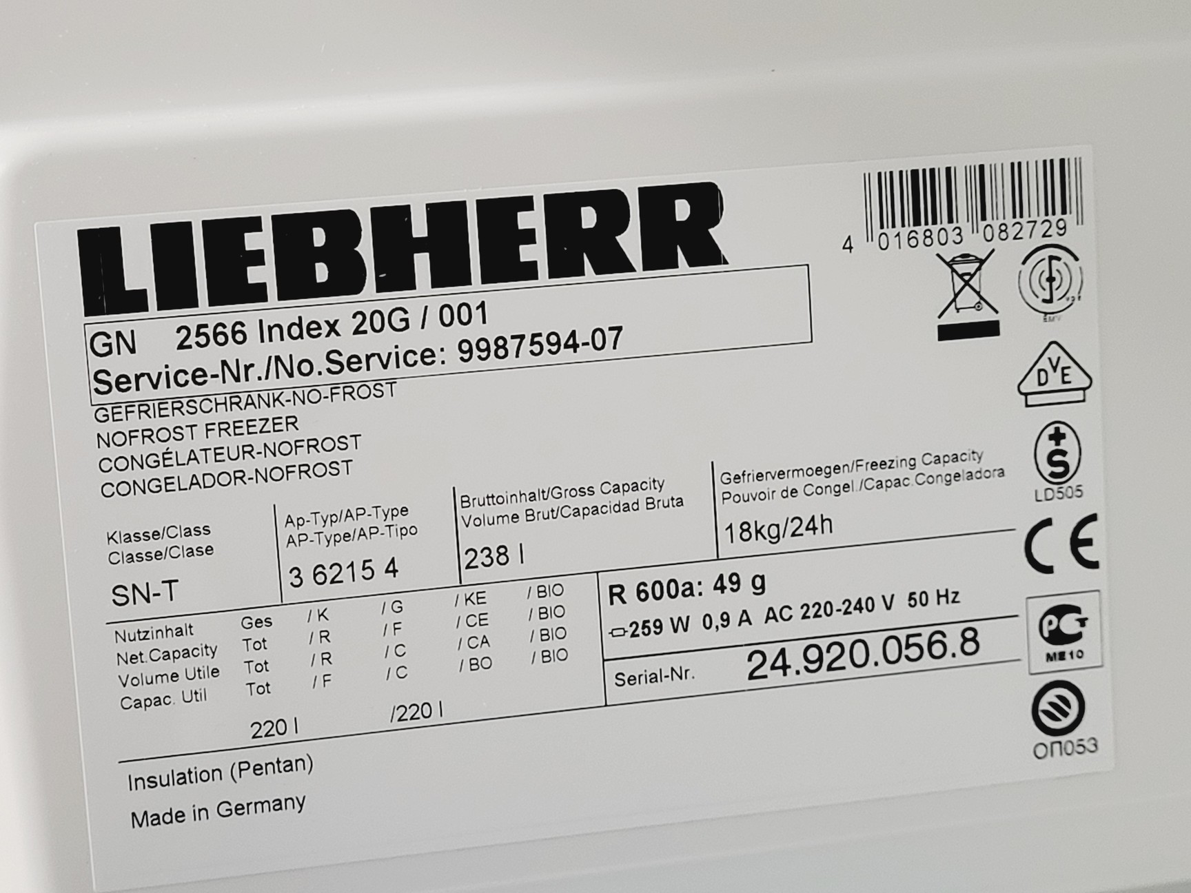 Image of Liebherr GN 2566 Laboratory Freezer