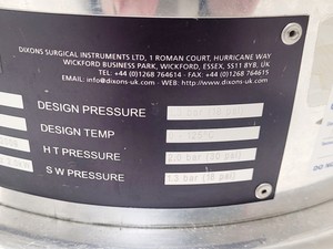 Thumbnail image of Dixons ST 19 T Portable Autoclave