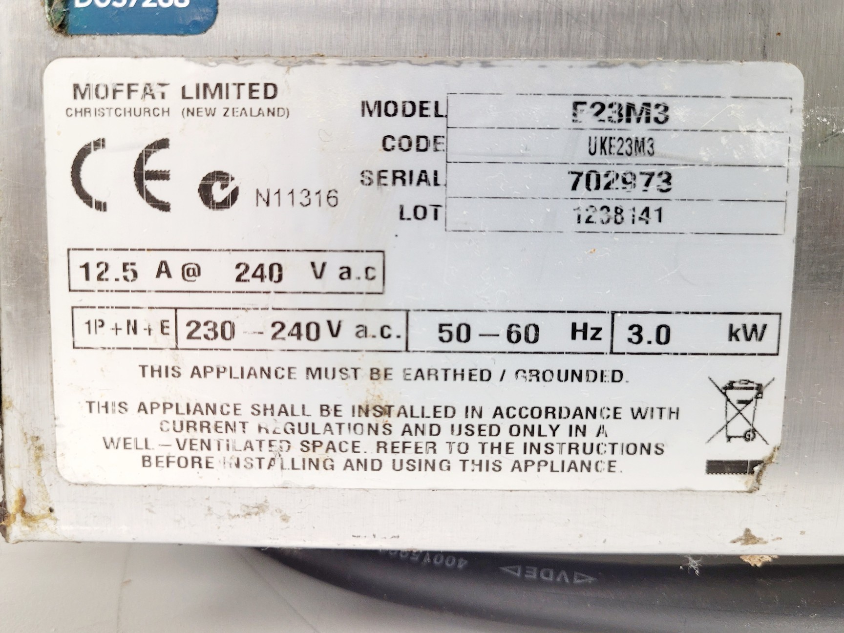 Image of Moffat Blue Seal Turbofan E23M3 Oven