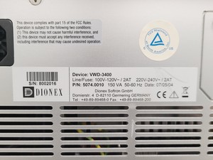 Thumbnail image of Dionex Ultimate 3000 HPLC Modules, 3000 Pumps, VWD, Control / Interface Module