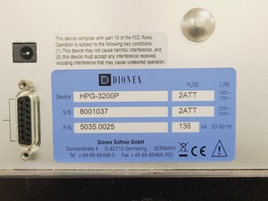 Thumbnail image of Dionex Ultimate 3000 HPLC Modules, 3000 Pumps, VWD, Control / Interface Module