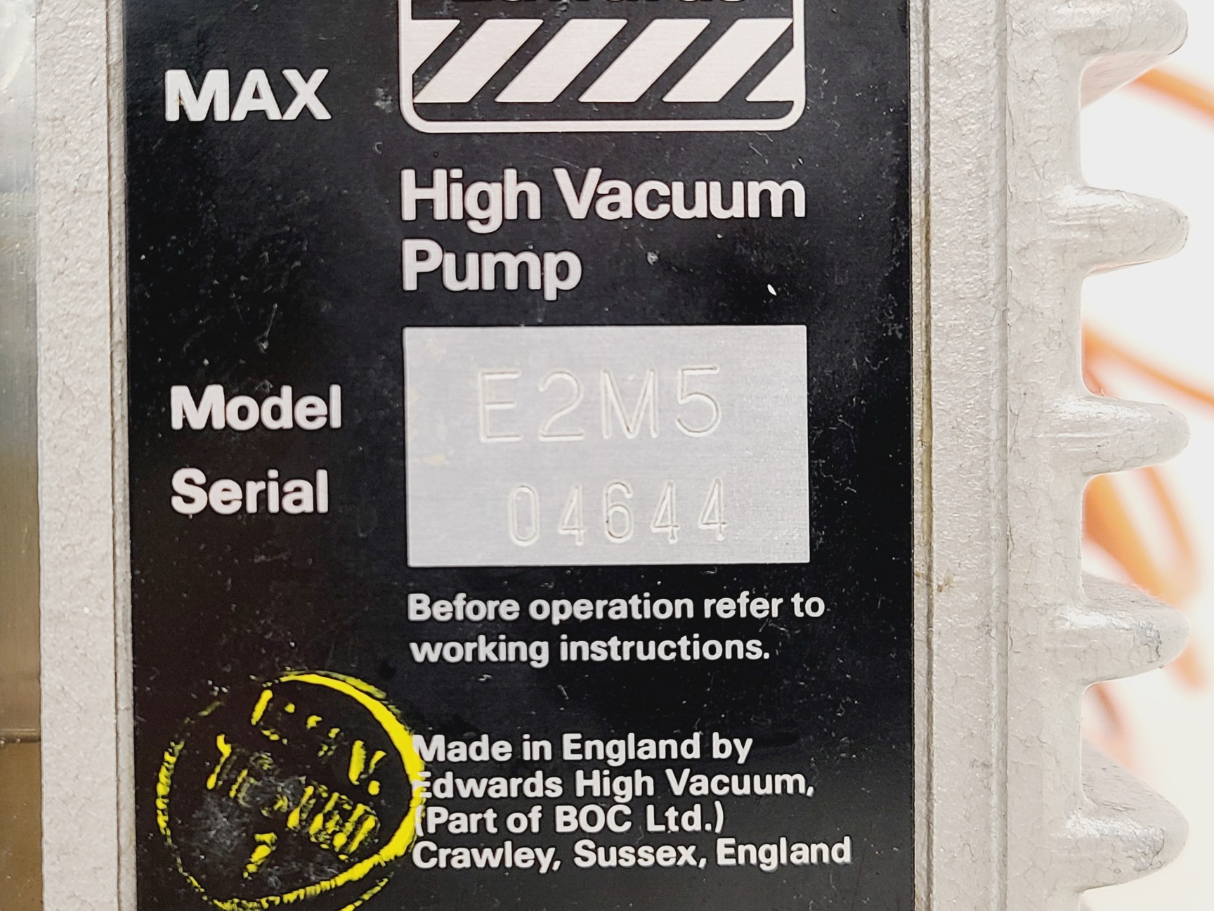 Image of Edwards 5 Two Stage E2M5 High Vacuum Pump