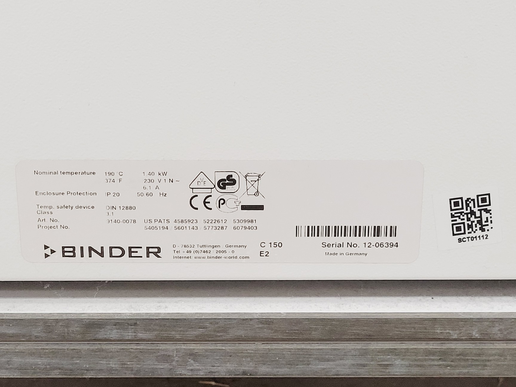 Image of Binder C150 C02 Laboratory Incubator Double Stack