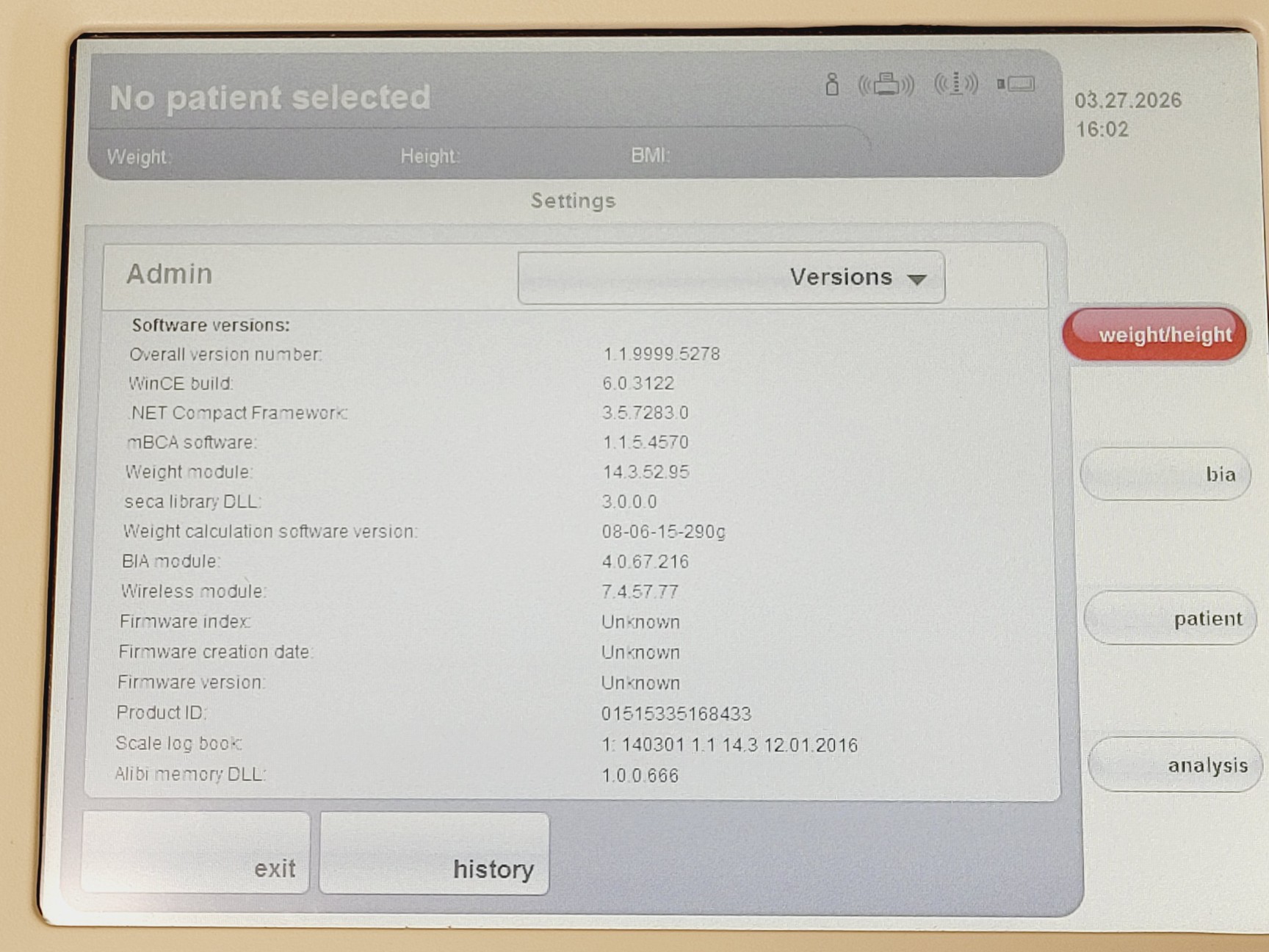 Image of Seca Model 5157021099 Medical Body Composition Analyzer