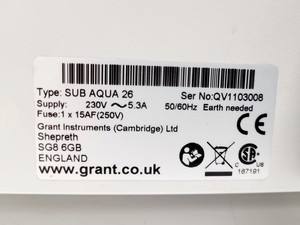 Thumbnail image of Grant SUB Aqua 26 Plus Water Bath