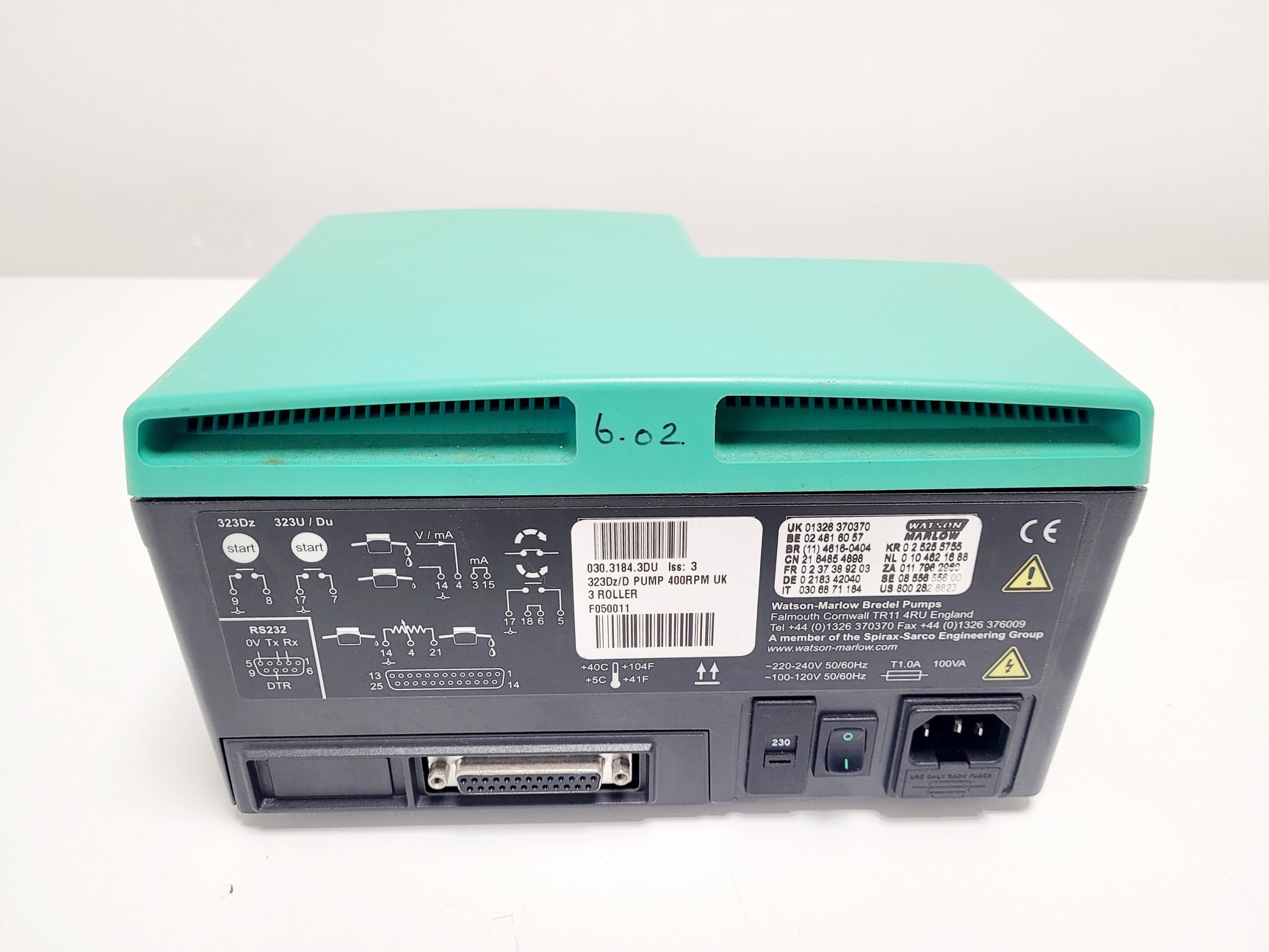 Image of Watson Marlow 323DZ Peristaltic Pump 3 Roller Lab