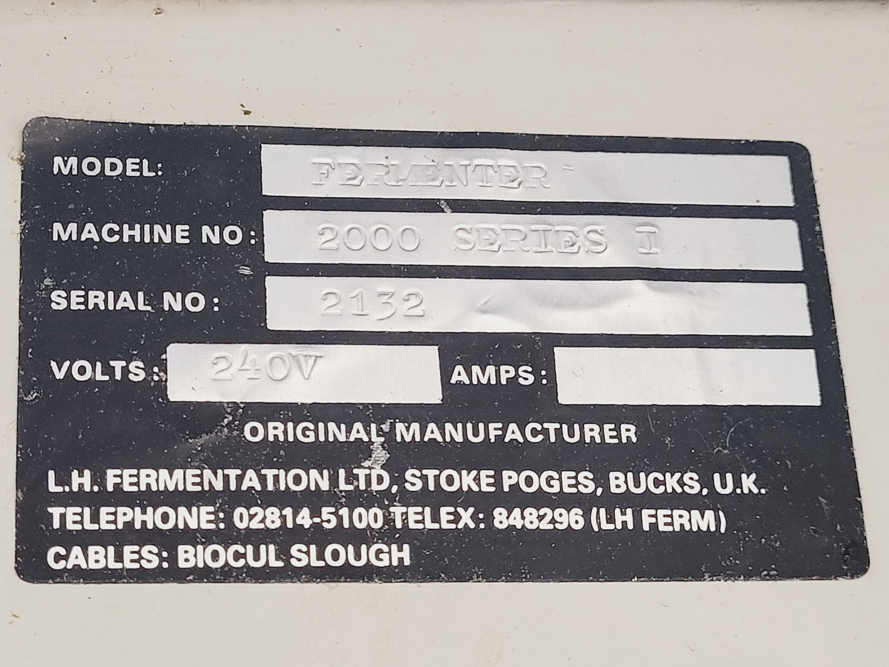 Image of L.H. Fermentation 2000 Series I Fermenter w/ PHOX Basis Console