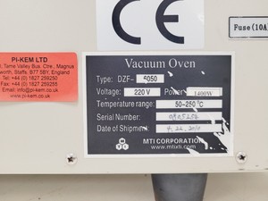Thumbnail image of MTI Corporation DZF-6050 Vacuum Oven